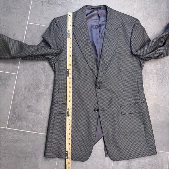 Hart Schaffner Marx Men’s 40L Sport Coat - Gray Houndstooth - Two-Button - Picture 3 of 10